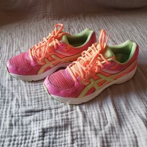 Size 7 - ASICS GEL-Contend 3 Pink/Neon Green/Orange